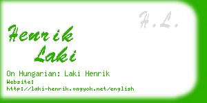 henrik laki business card